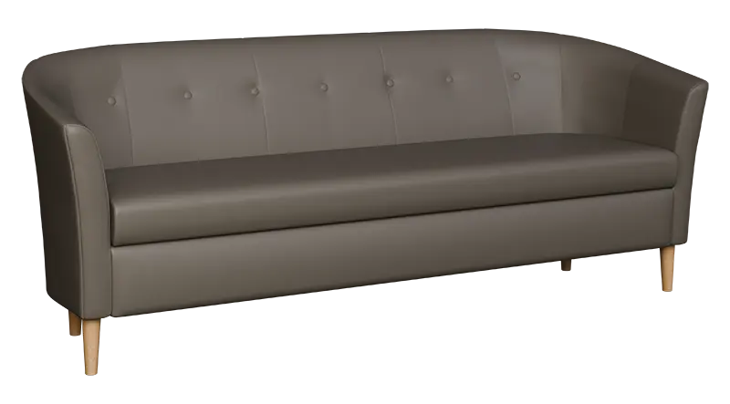 CHARLOTTE 3, trojkřeslo, koženka šedá